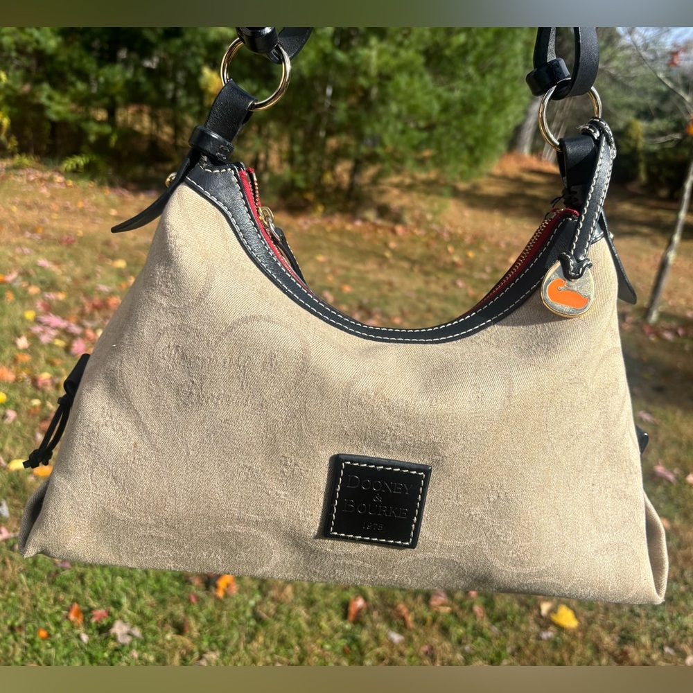 Dooney & Bourke Tan and Black Shoulder Bag